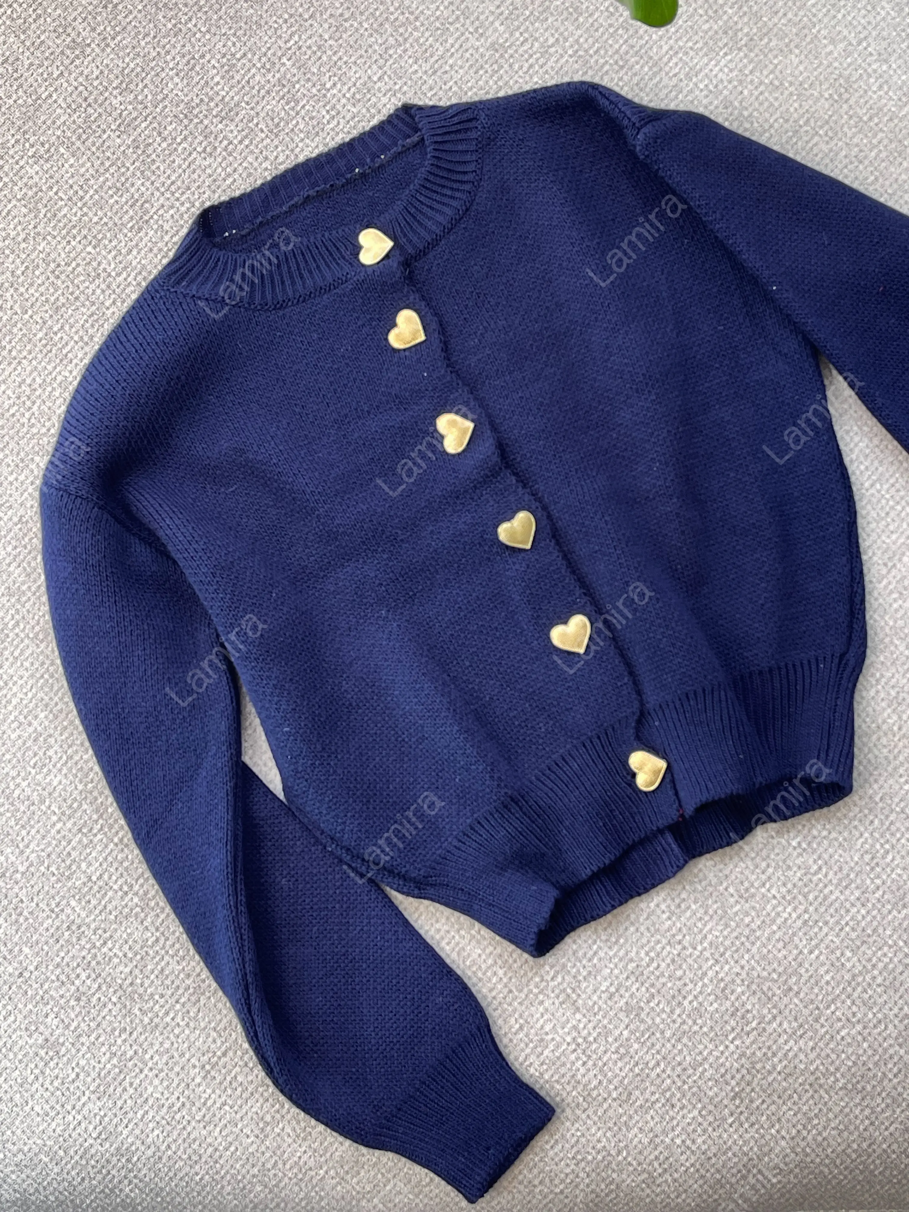 ژاکت بافت قلبی برند ترک